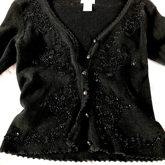 Vintage Moda Beaded Cardigan - Picture 2 of 7